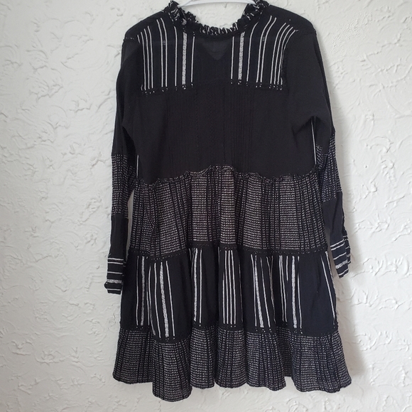 Zara Black White Patchwork Boho Dress - Picture 8 of 8